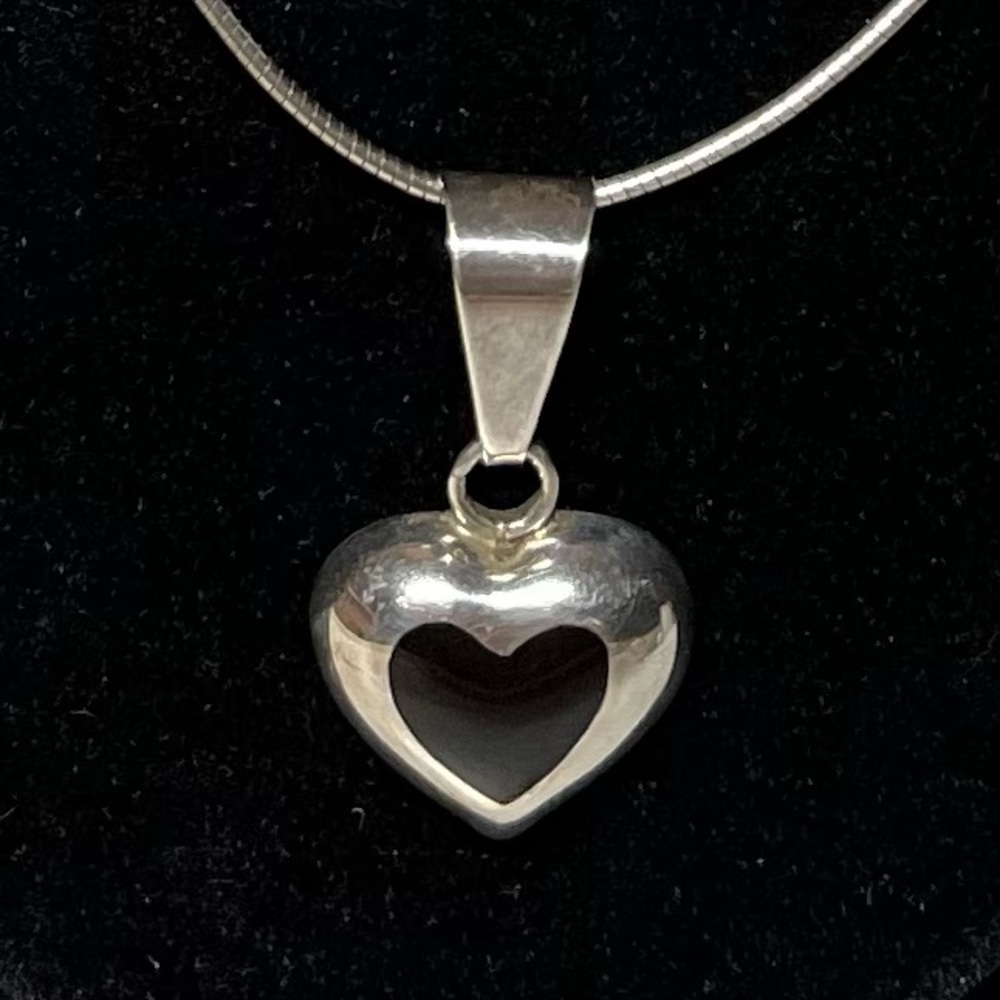 Elegant Silver Heart Necklace